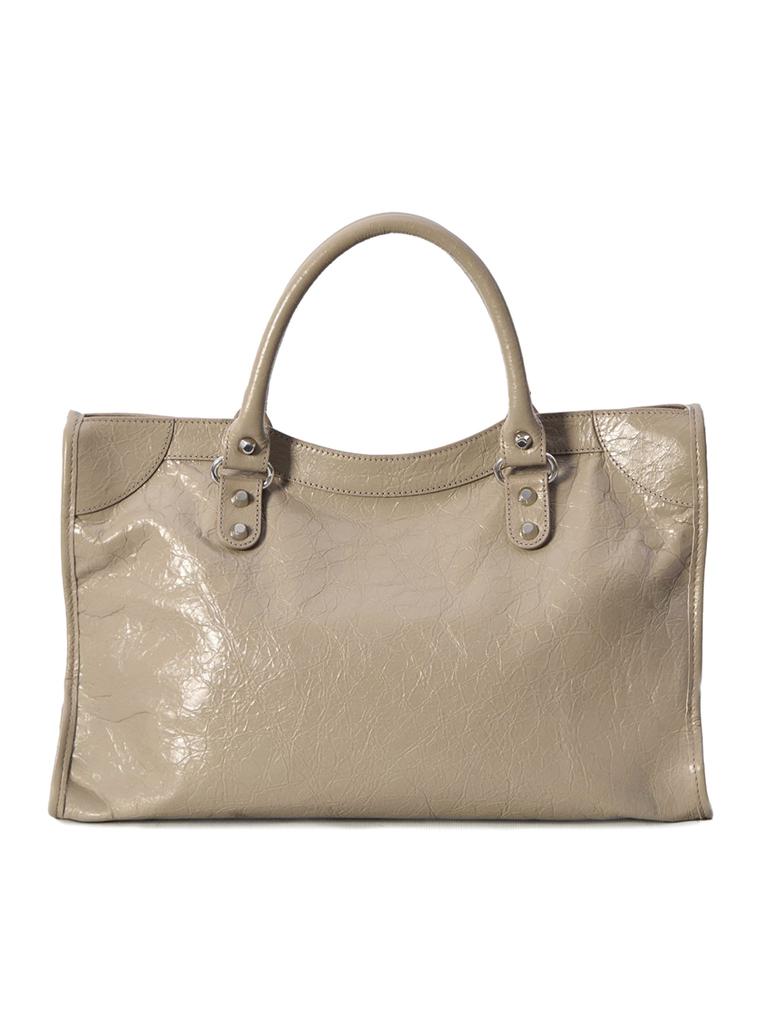 【関税&送料込】Balenciaga Le City Medium Tote Bag In Arena BALENCIAGA Le City Medium Arena Textured-Leather Tote for