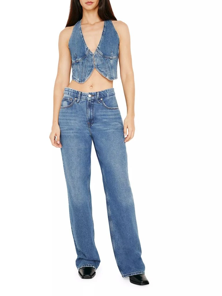 Good American Denim Cropped Vest Top 2
