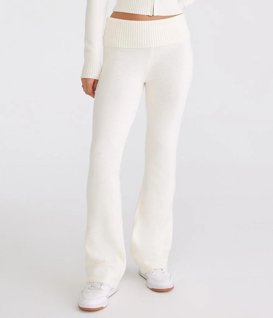 Aeropostale Flare Mid-Rise Fold-Over Sweater Pants 1