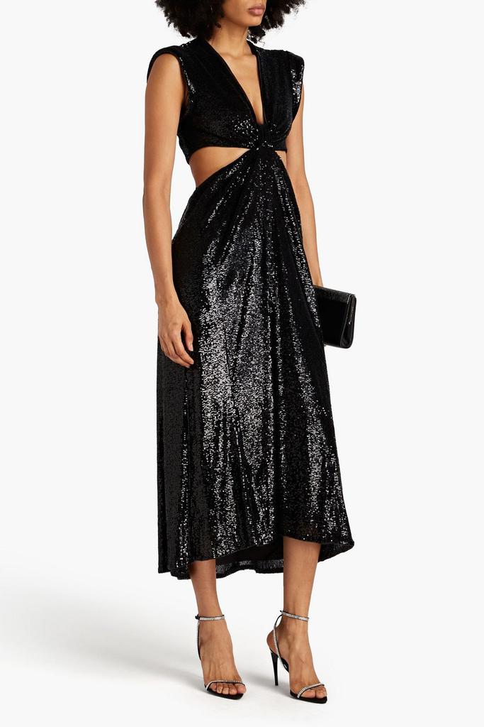 A.L.C. Alexis cutout sequined tulle midi dress