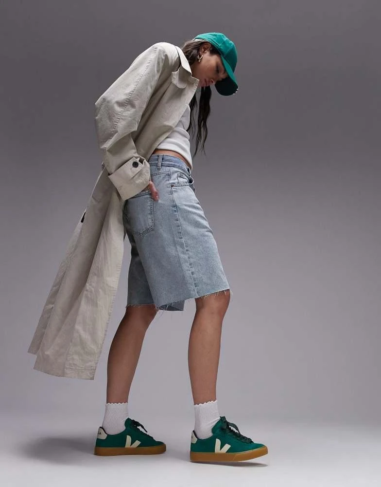 Veja VEJA Campo bold suede trainer in green 5