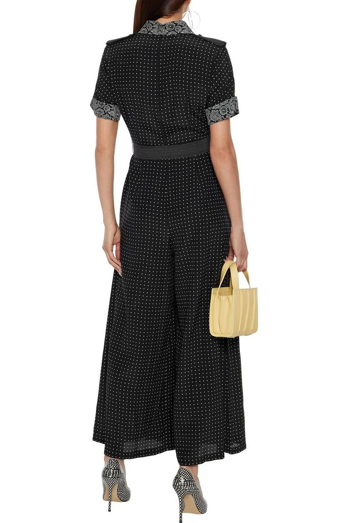 Max Mara City belted pleated printed silk-crepe wide-leg jumpsuit 1