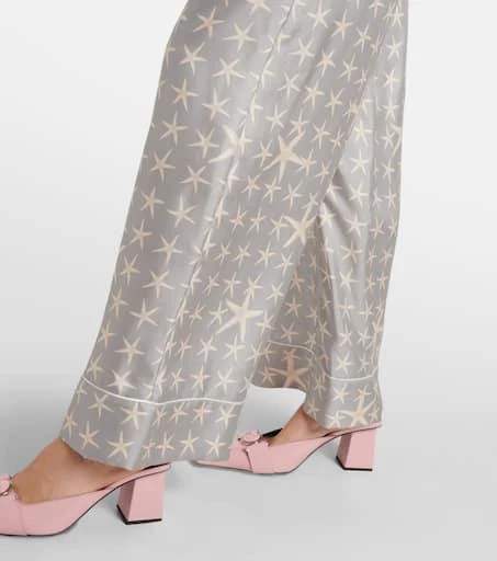 Versace Stella Marina silk twill palazzo pants 5