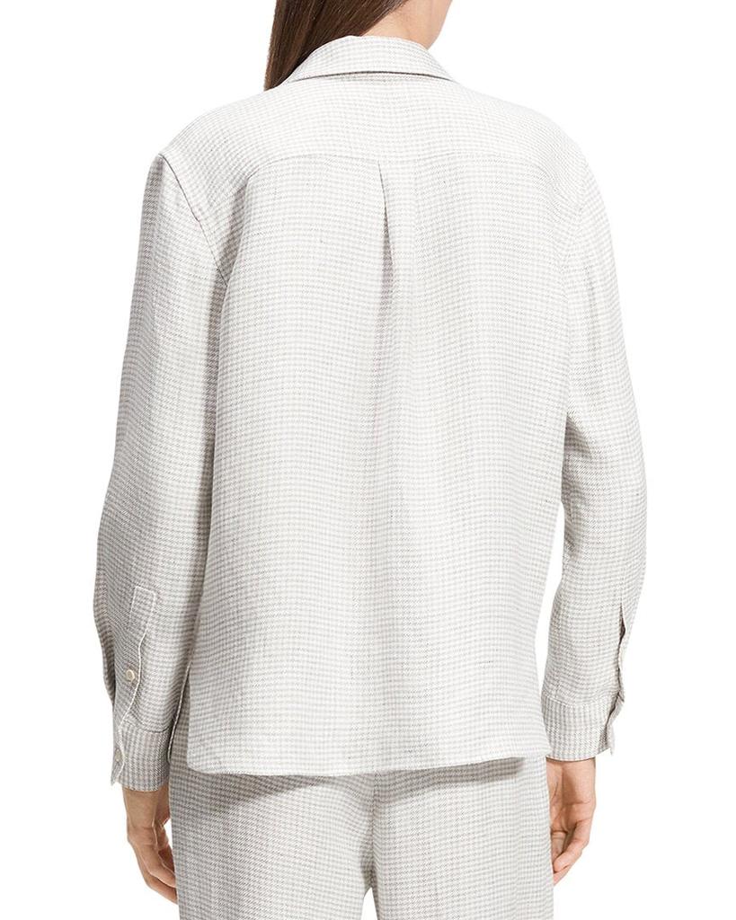 Theory Linen-Blend Straight Top