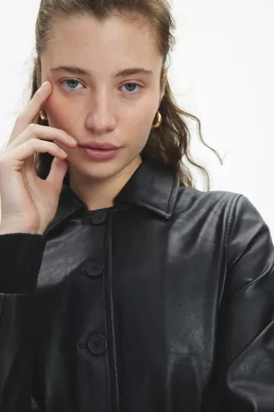 Blank NYC BLANKNYC Turning Point Faux Leather Trench Coat 2