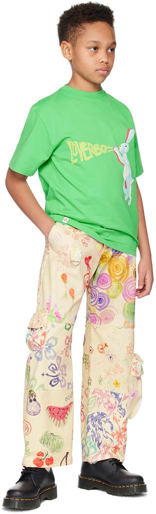 Charles Jeffrey LOVERBOY Kids Green Printed T-Shirt - Baby Charles Jeffrey LOVERBOY Kids Green Printed T-Shirt - Baby