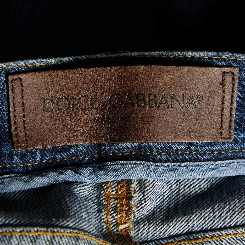 Dolce & Gabbana Dolce & Gabbana Blue Distressed 14 Gold Jeans Waist 37" 5
