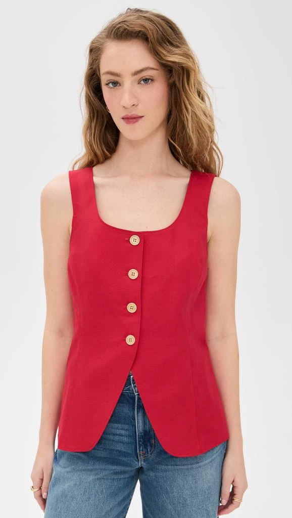 Alex Mill Soho Scoop Vest In Linen Cotton 6