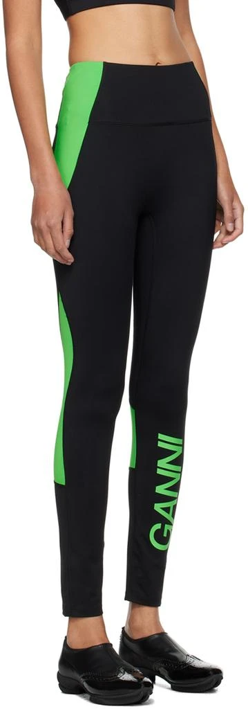 Ganni Black Active Leggings 2