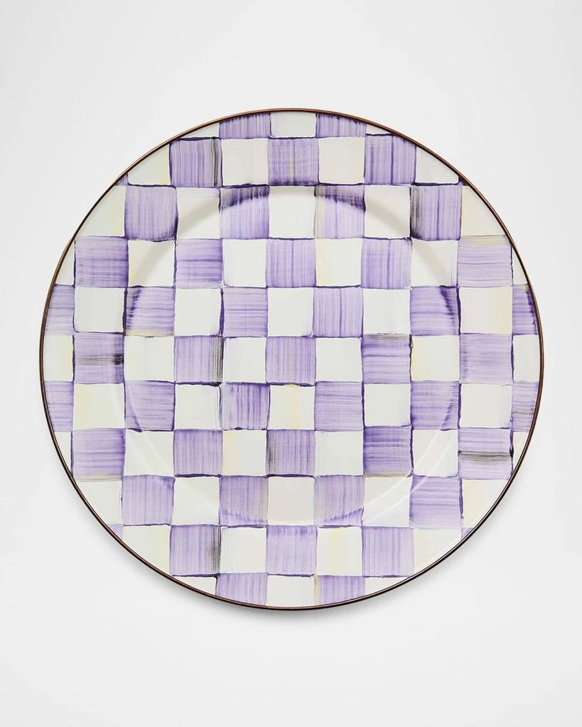 MacKenzie-Childs Violet Check Charger Plate