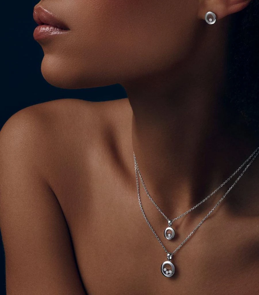 Chopard White Gold And Diamond Happy Diamonds Icons Earrings 2