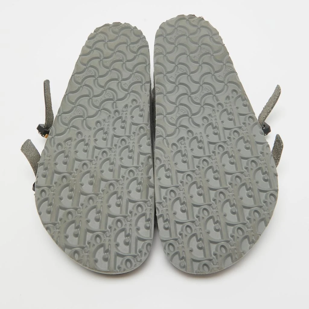 Dior Dior X Birkenstock Grey Wool Slingback Sandals Size 41  6