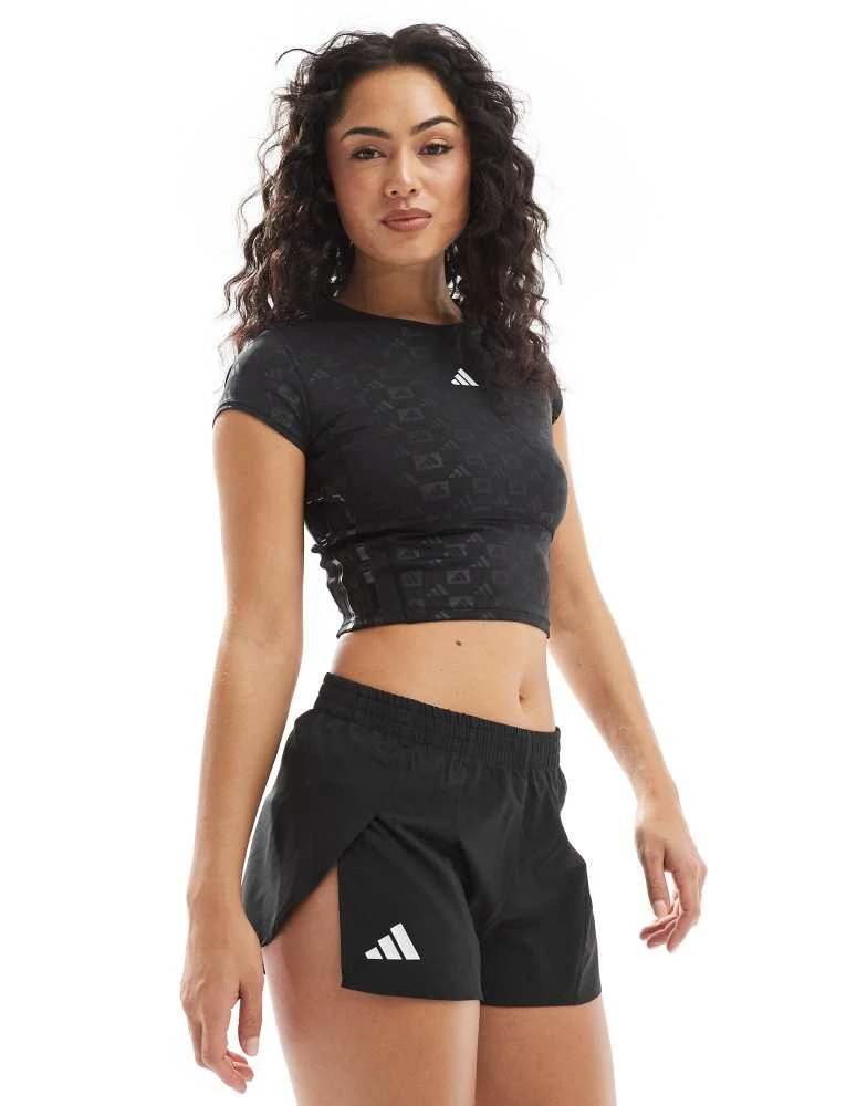 Adidas adidas Running Adizero split shorts in black 4
