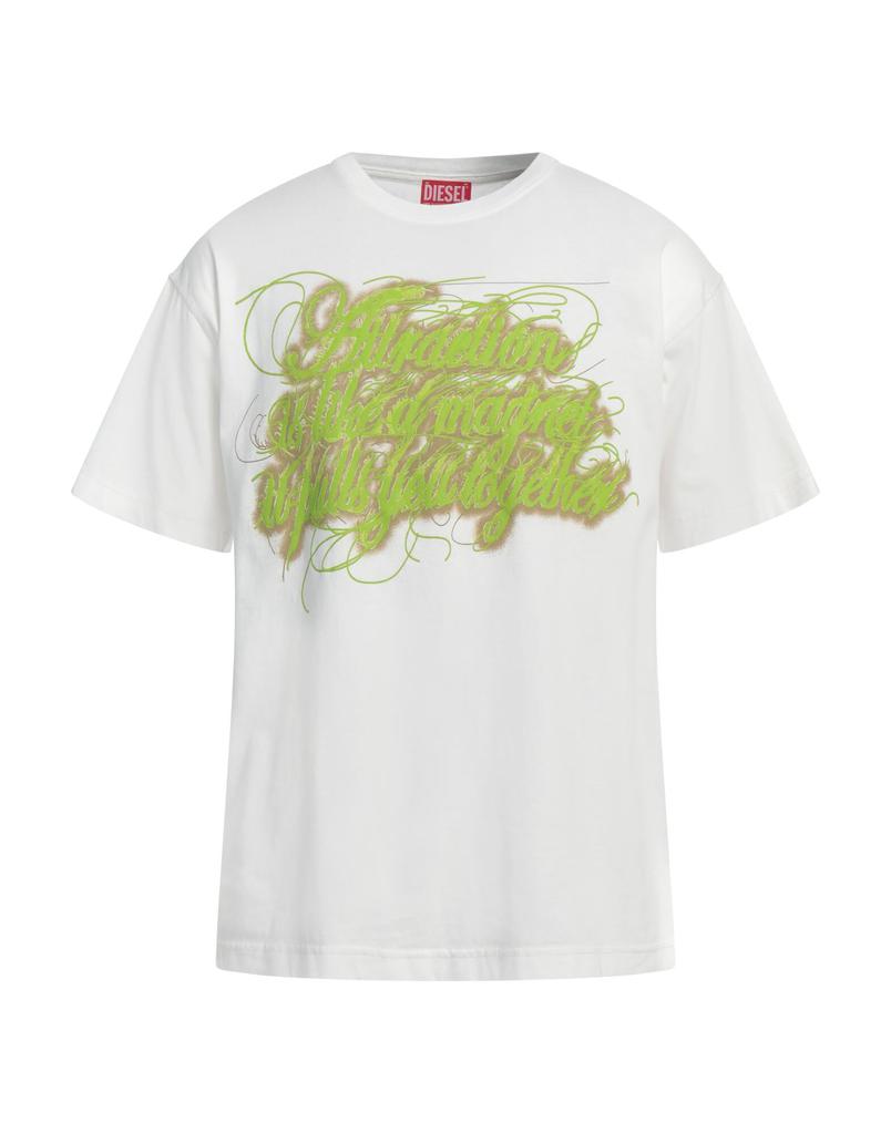 Diesel WHITE COTTON T-MIEGOR-K77 T-SHIRT - T-Shirts