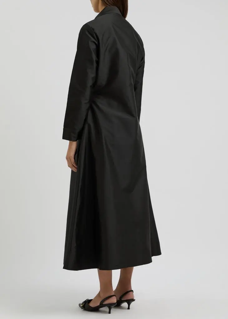 LOVEBIRDS Sequin-embellished taffeta midi shirt dress 3