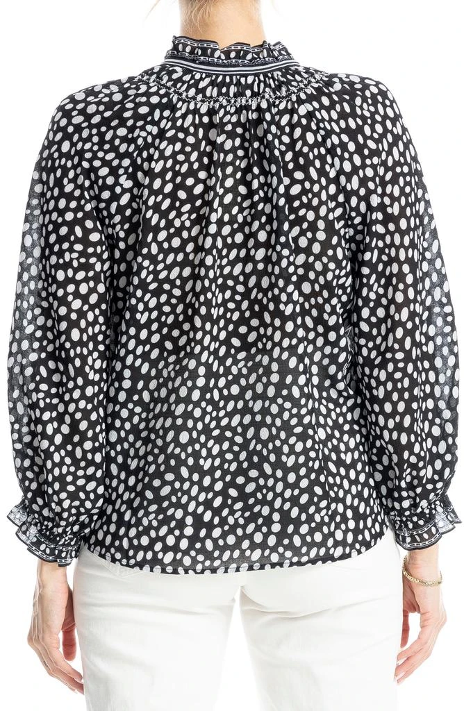 Max Studio Ruffle Collar Puff Shoulder Top 2
