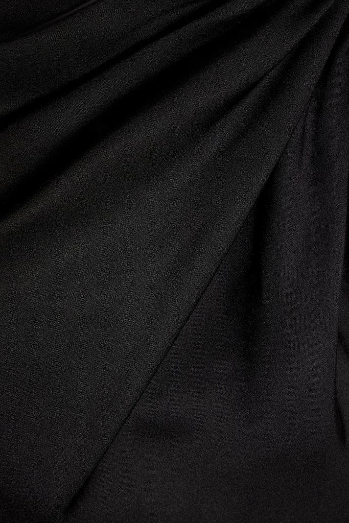 HALSTON Gemi knotted satin-crepe halterneck gown 4