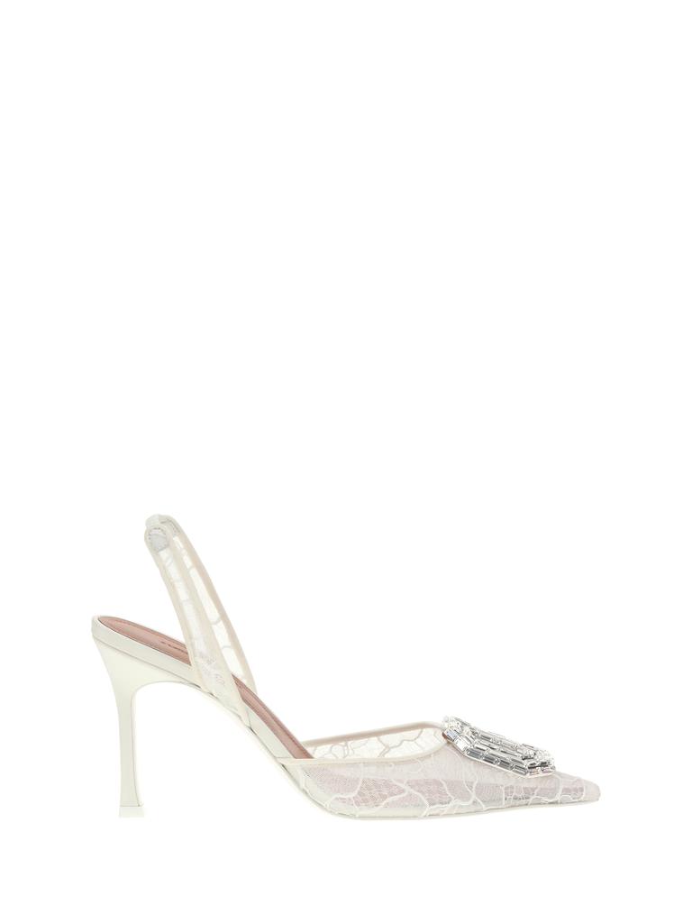 Amina Muaddi Camelia slingback lace Pumps