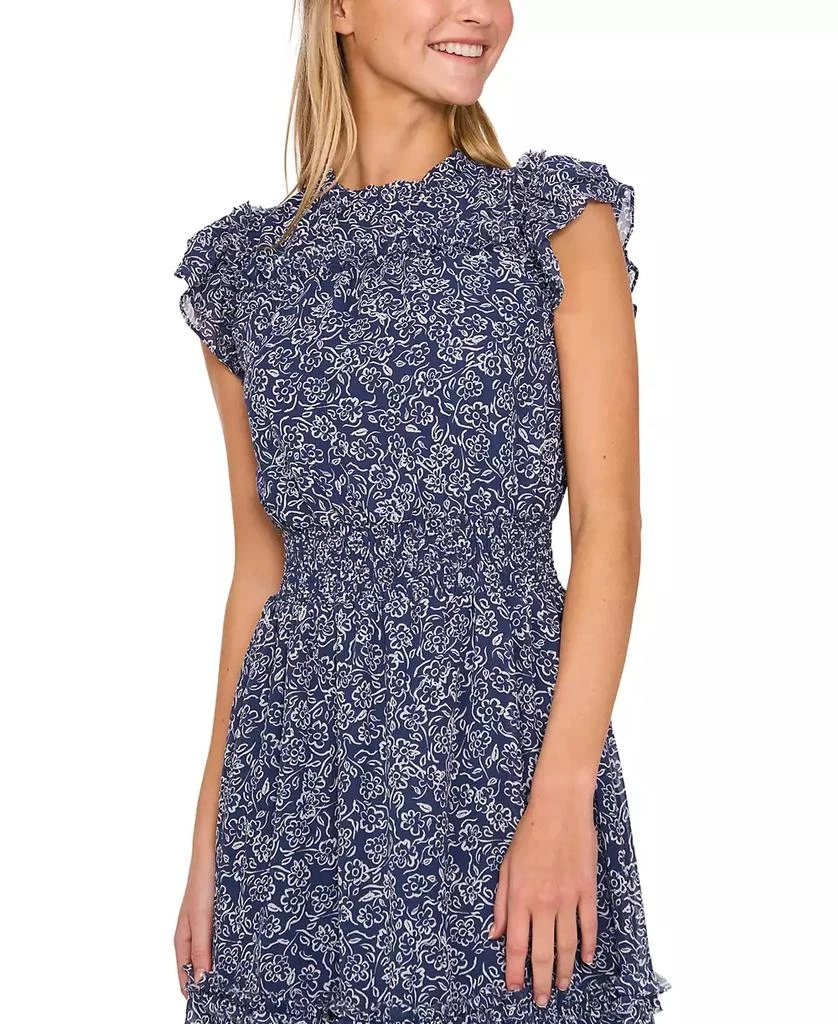 CeCe Women's Flutter-Sleeve Smocked-Waist Midi Dress 3