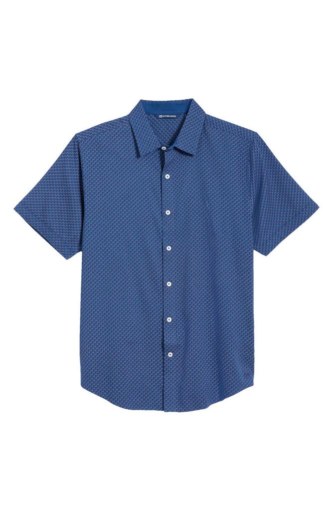 Cutter & Buck Windward Jigsaw Short Sleeve Button-Up Shirt