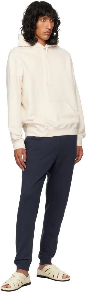 Sunspel Beige Loopback Hoodie 4
