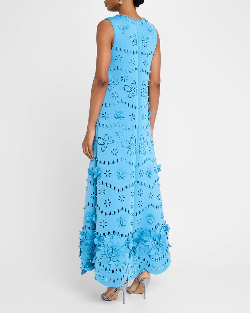 badgley mischka laser-cut floral fit-&-flare dress Jackie Floral Print Fit & Flare Mini Dress
