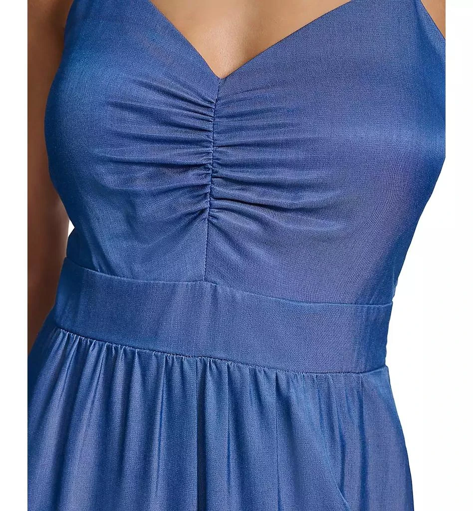 Kensie Women's Chambray Ruched Jumpsuit 4