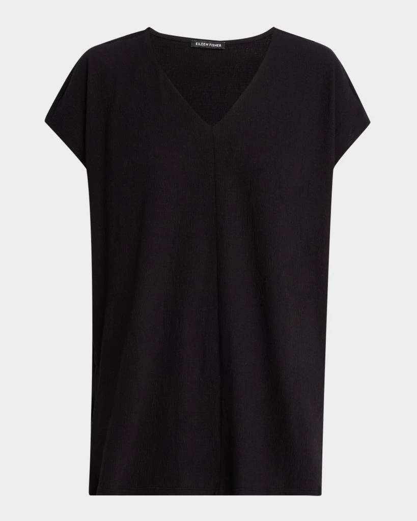 Eileen Fisher Crinkled Organic Cotton Jersey Tunic 1