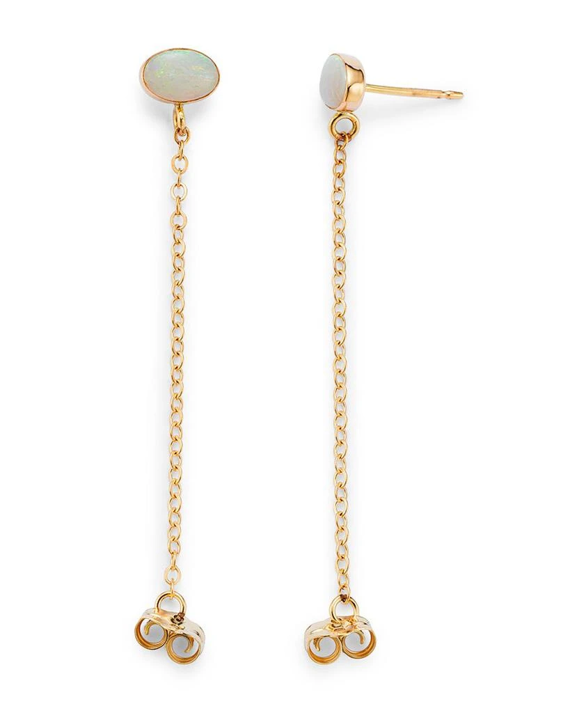 Bloomingdale's Opal Chain Drop Earrings in 14K Yellow Gold 3