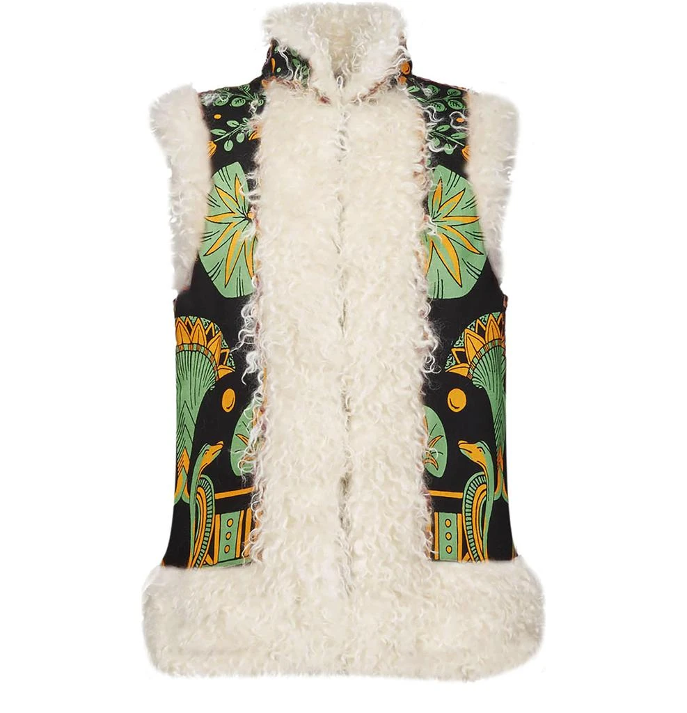 LA DOUBLE J Sleeveless Folk Jacket 1