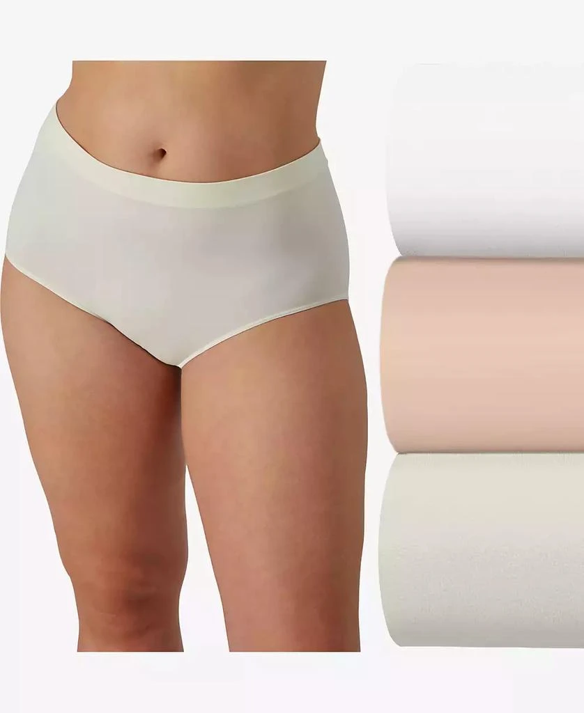 Bali Women's 3-Pk. Comfort Revolution Microfiber Damask Brief Underwear AK88 1