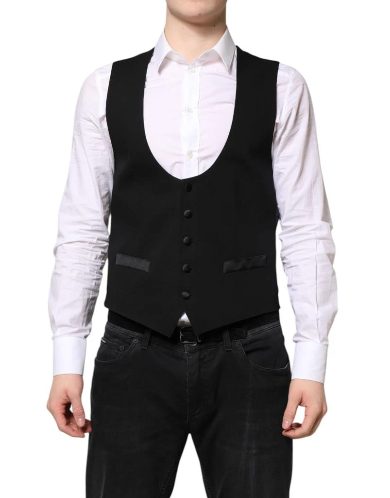 Dolce 
Gabbana Wool Waistcoat Dress Formal Men
s Vest