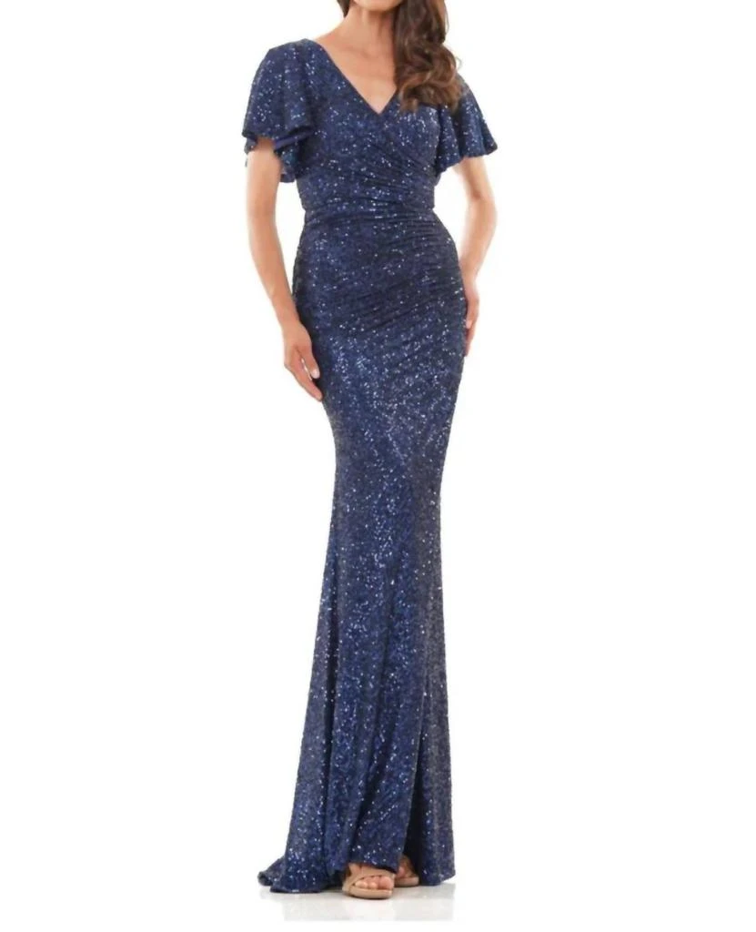 COLORS DRESS Ellen Gown In Navy