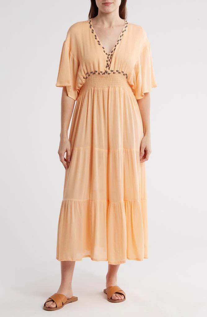 BOHO ME Beaded Maxi Cover-Up Dress 1