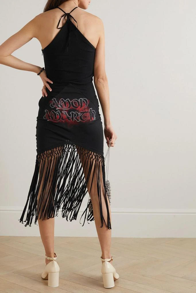 CONNER IVES Macramé-trimmed printed cotton-jersey midi dress 3