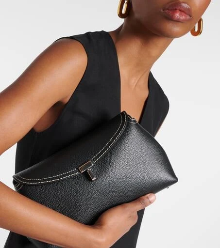 Totême T-Lock Small leather clutch 2