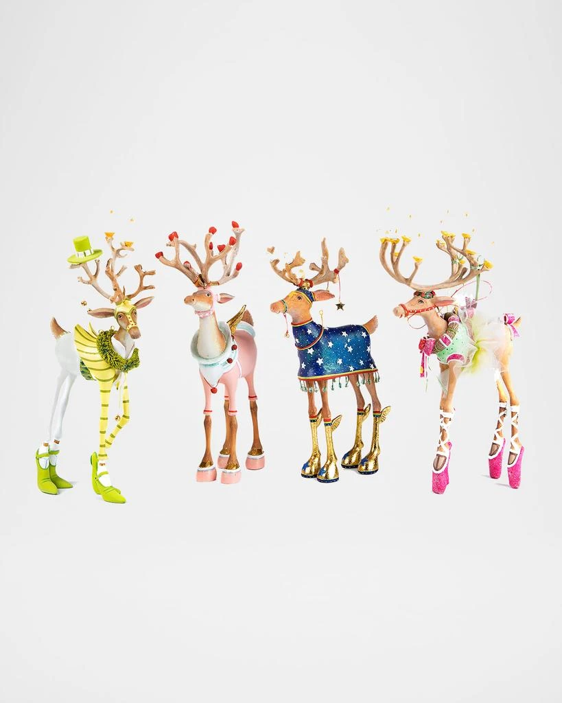 MacKenzie-Childs Patience Brewster Dash Away Reindeer Figurines, Set of 4 1