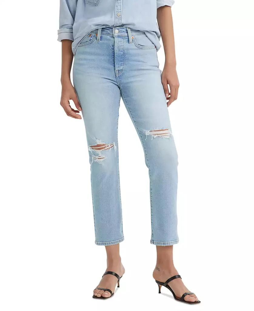 Levi's Women's Wedgie Straight-Leg High Rise Cropped Jeans 1