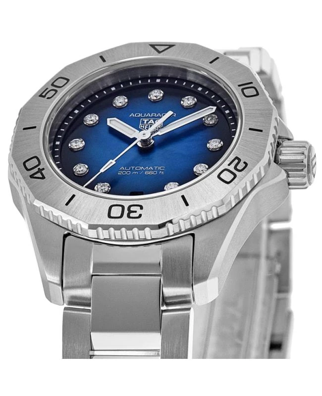 Tag Heuer Tag Heuer Aquaracer Professional 200 Date Automatic Blue Diamond Dial Steel Women's Watch WBP2411.BA0622 2