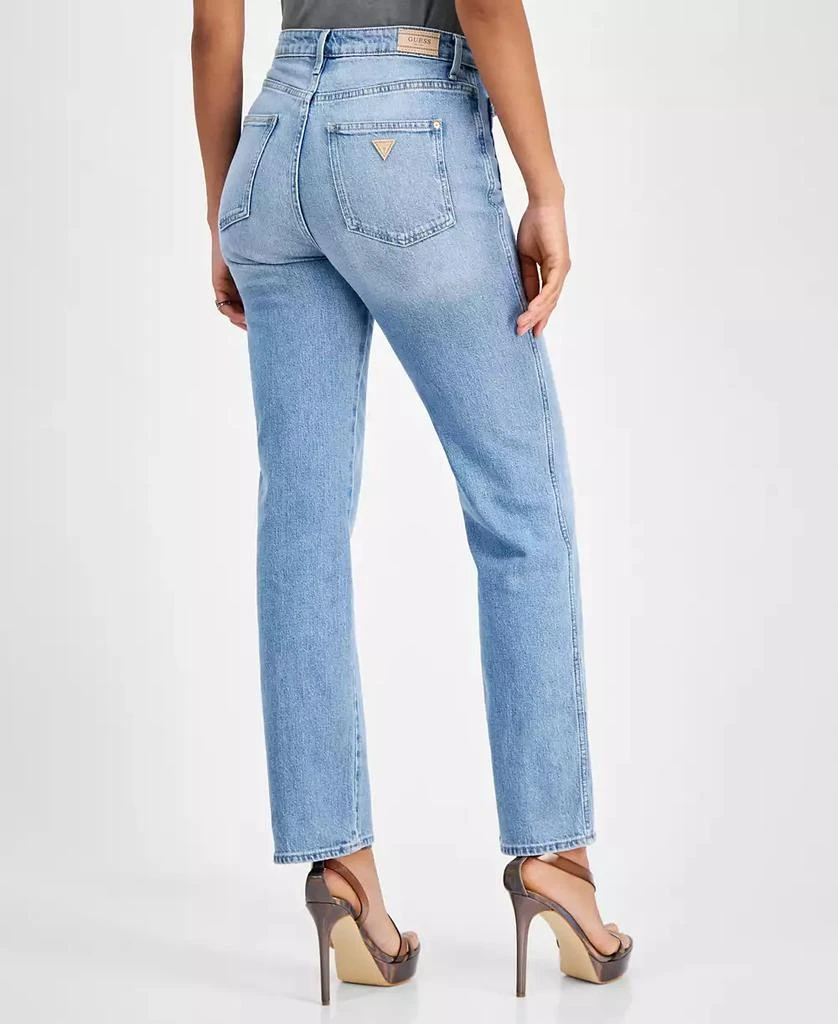 GUESS Women's High Rise Patch Pocket Straight Leg Jeans 2