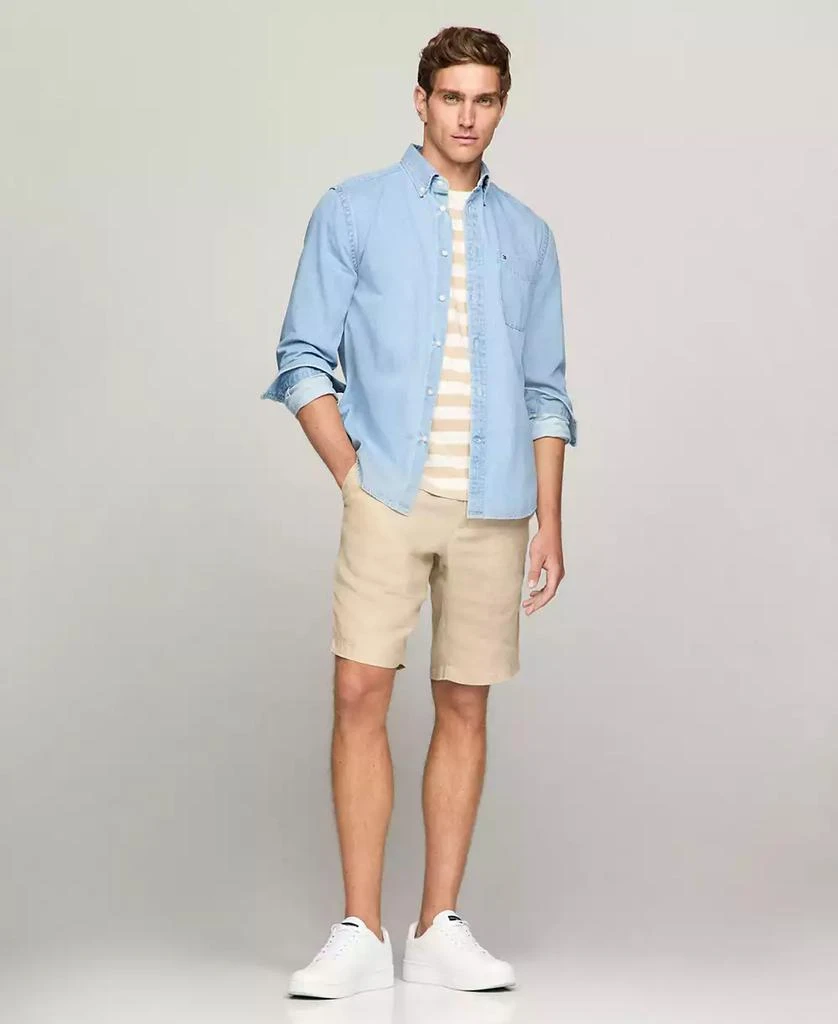 Tommy Hilfiger Men's Long Sleeve Button-Down Denim Shirt 5
