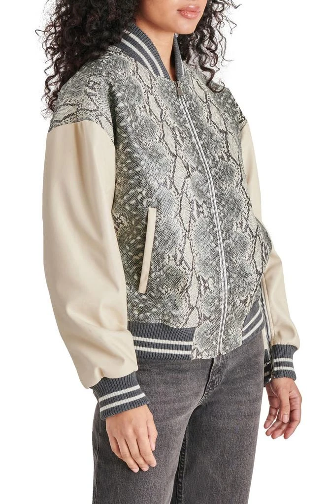 Steve Madden Alexandra Faux Snakeskin Bomber Jacket 3