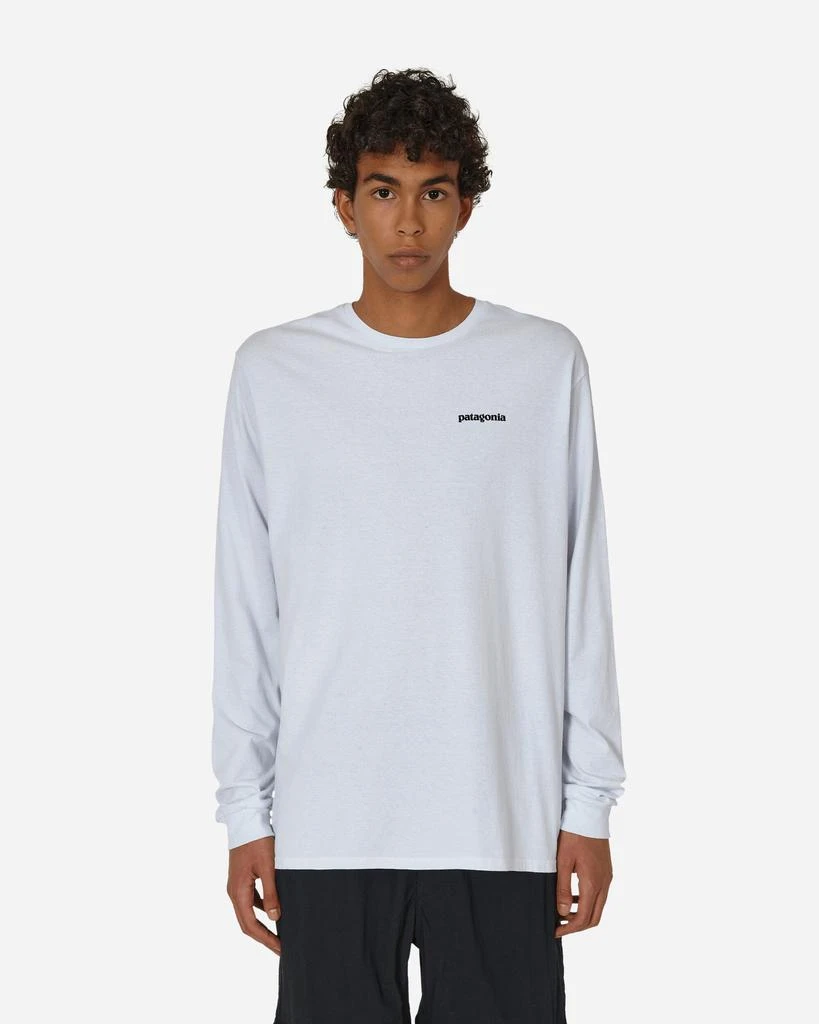 Patagonia P-6 Logo Responsibili Longsleeve T-Shirt White 1