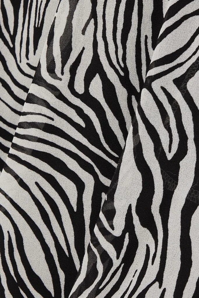 Michael Kors Pussy-bow zebra-print georgette playsuit 4