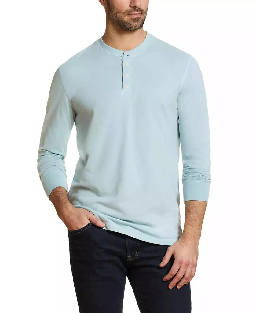 Weatherproof Vintage Men's Long Sleeve Brushed Jersey Henley T-shirt 1