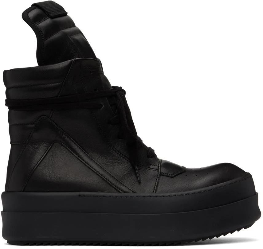 Rick Owens Black Mega Bumper Geobasket Sneakers 1