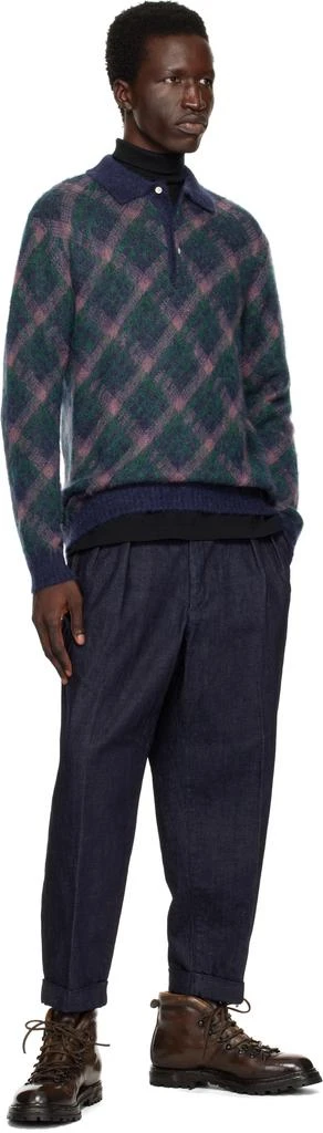 BEAMS PLUS Indigo 2 Pleats Jeans 4