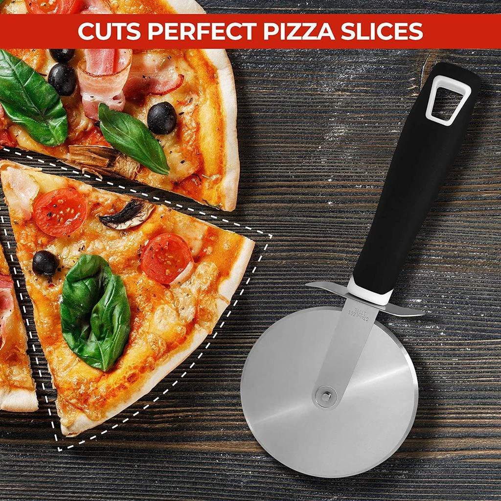 Zulay Kitchen Super Sharp Stainless Steel Pizza Cutter with Comfort Handle 2