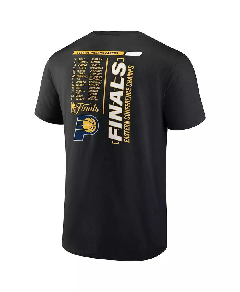 Fanatics Men's Black Indiana Pacers 2025 NBA Eastern Conference Champions Roster Buzzer Beater T-Shirt 3
