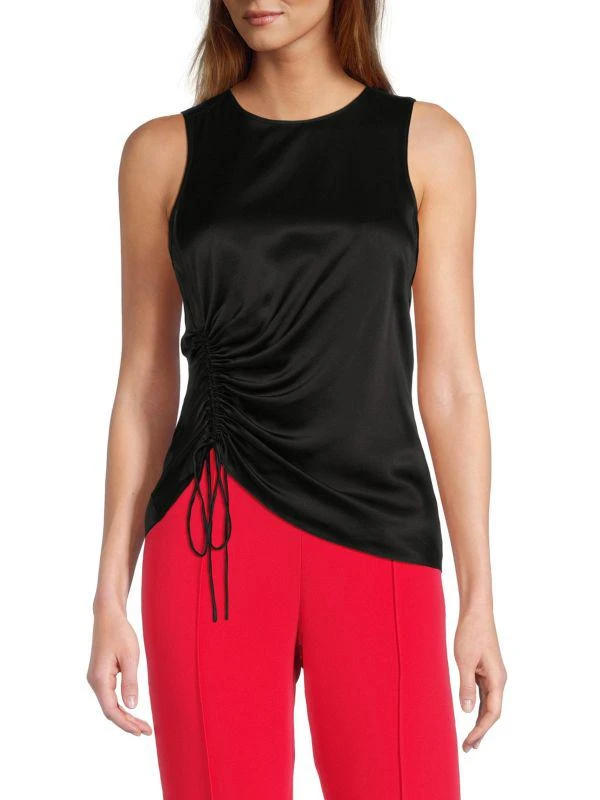 Elizabeth and James Everly Ruched Silk Top 1